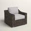 Chaise de patio avec coussin entièrement assemblée-1197767088