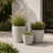 Kante Round Concrete Planters, Outdoor Indoor Pots Containers with Drainage Holes Set-1343578183