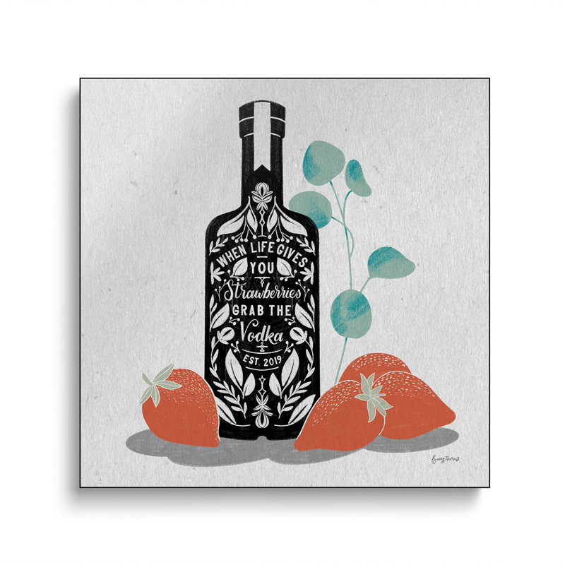 Toile en métal Steemplix - Fruit Spirits Vodka par Becky Thorns - impression d'art mural