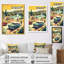 50's Vintage Cars By The Beach I, reproduction d'art sur toile-1613330398-1613330393