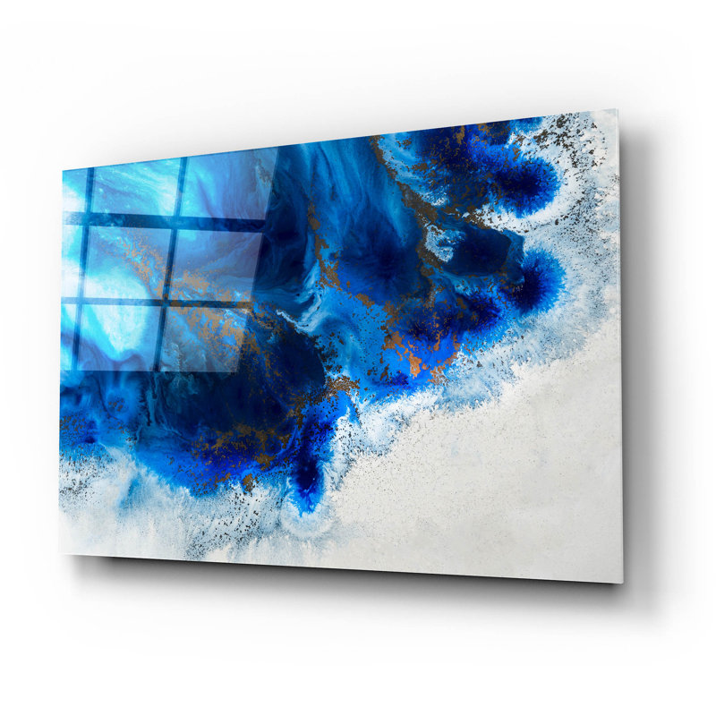 Art mural en verre épique 24 po x 16 po «Graceful Libération» par Petra Meikle de Vlas, H 16 po x l 24 po