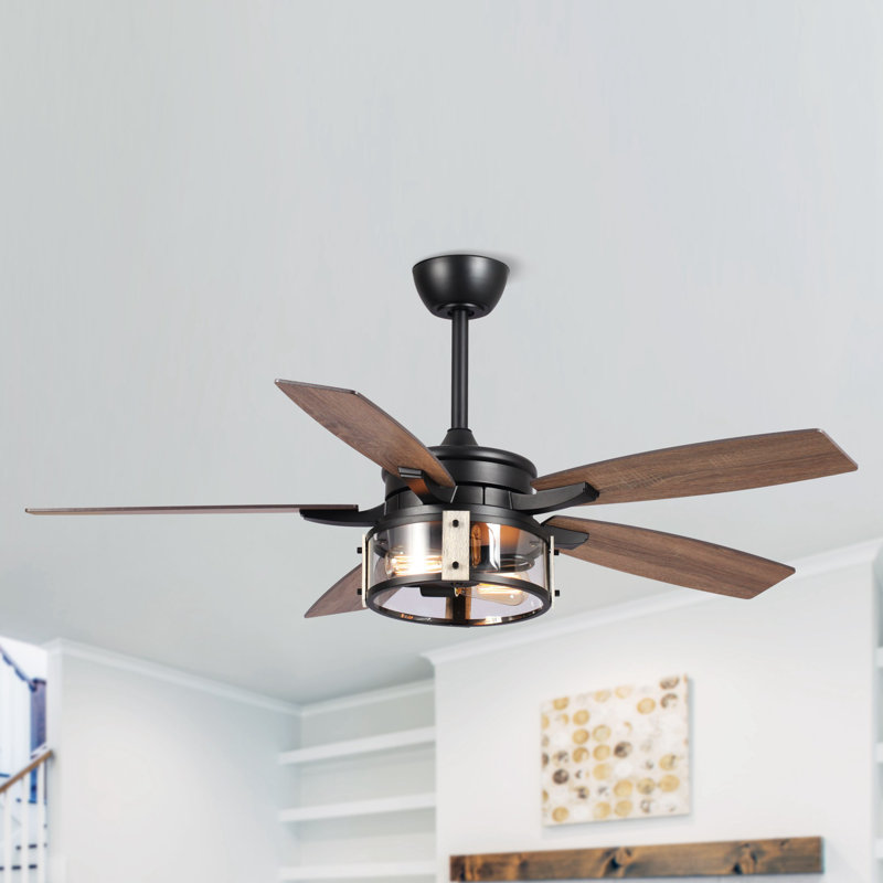Ventilateur de plafond industriel noir mat Breezelite