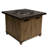 Square Farmhouse Fire Pit Table  w/50K BTU  Adjustable Flame
