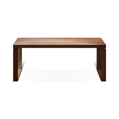 Bureau rectangulaire en bois massif noyer clair