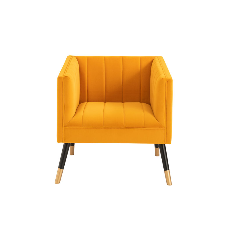 Vernardo Velvet Armchair, Mustard