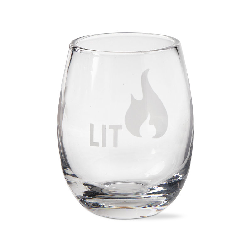 Lit Stemless Wine