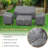 Outdoor Waterproof Patio Furniture Covers 4-Piece Set For Chairs 32In, Loveseat 56In, Coffee Table 45In, Heavy Duty 600D, Grey-682535314