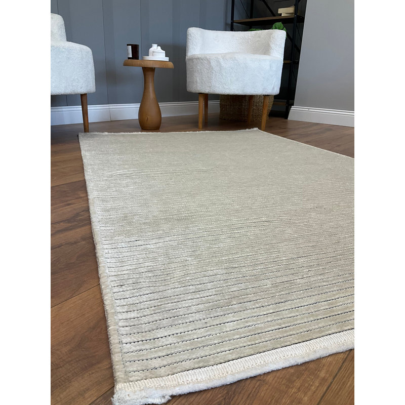 Aundrey Solid Colour Chenille Area Rug, Rectangle 12'6" x 6'8"