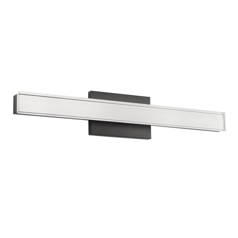 Garland 24-in Black dimmable LED Wall Sconce, Matte Black