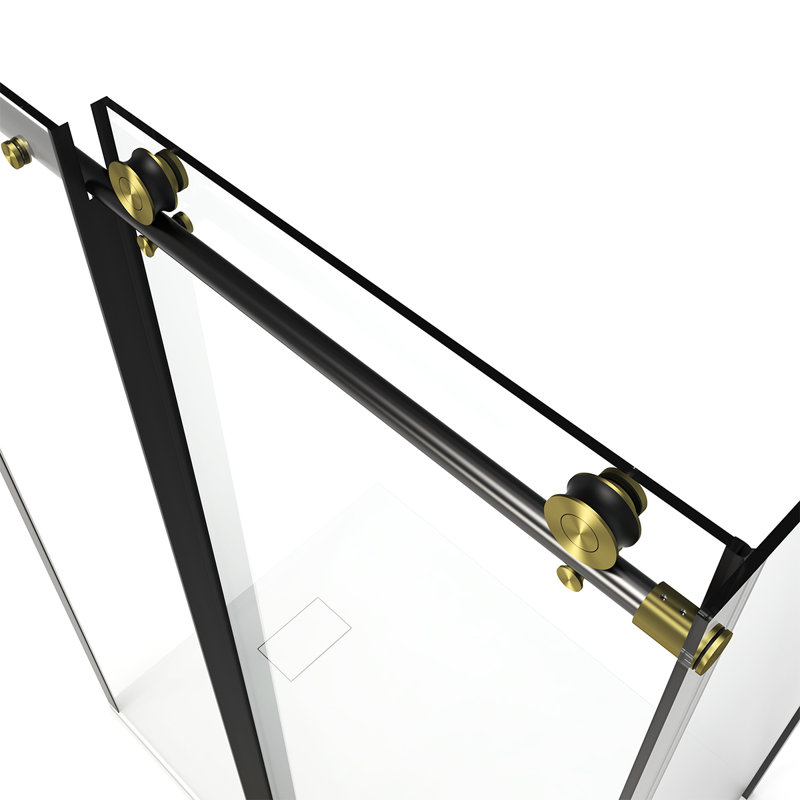 Cabine de douche d'angle semi-encadrée l 48 "x P 36" Kathey