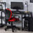 Rectangular Writing Desk With 2 Tier Shelf-746591577