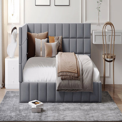 Full Size Velvet Upholstered Daybed/Sofa Bed Frame
