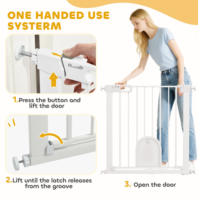 Pressure Mounted Pet Gate With Door