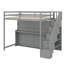 Lit escamotable double complet avec levage hydraulique intégré et bureau intégré