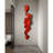 Vibrant Red Iron Swirl Wall Accent