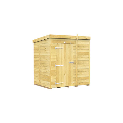 6ft x 5ft Pent Shed - Single Door without Windows