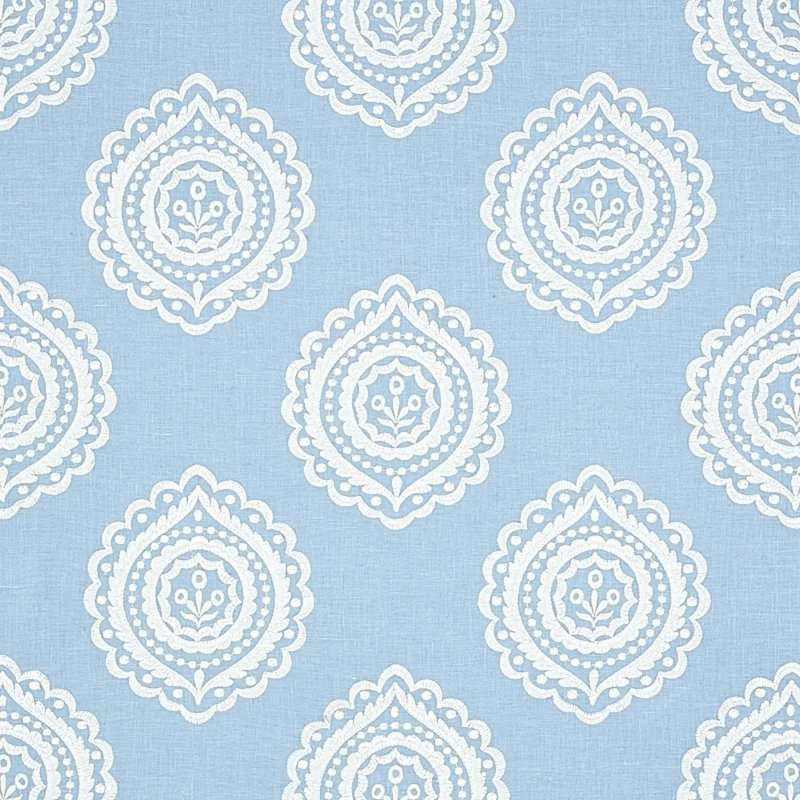 Tissu de broderie en lin Olana, Ciel