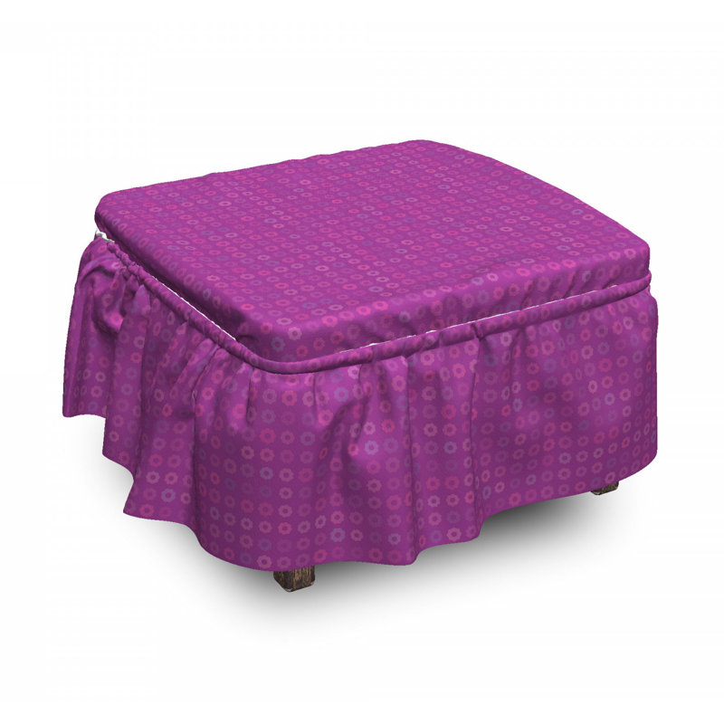Housse pour de repose-pieds en fleurs