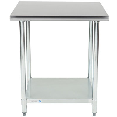 Table de préparation et de travail commerciale en acier inoxydable