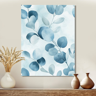 Cool Blue Botanical Wash I - Décoration murale botanique bleue