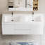 Meuble-lavabo flottant 60 po avec double lavabo 60 po