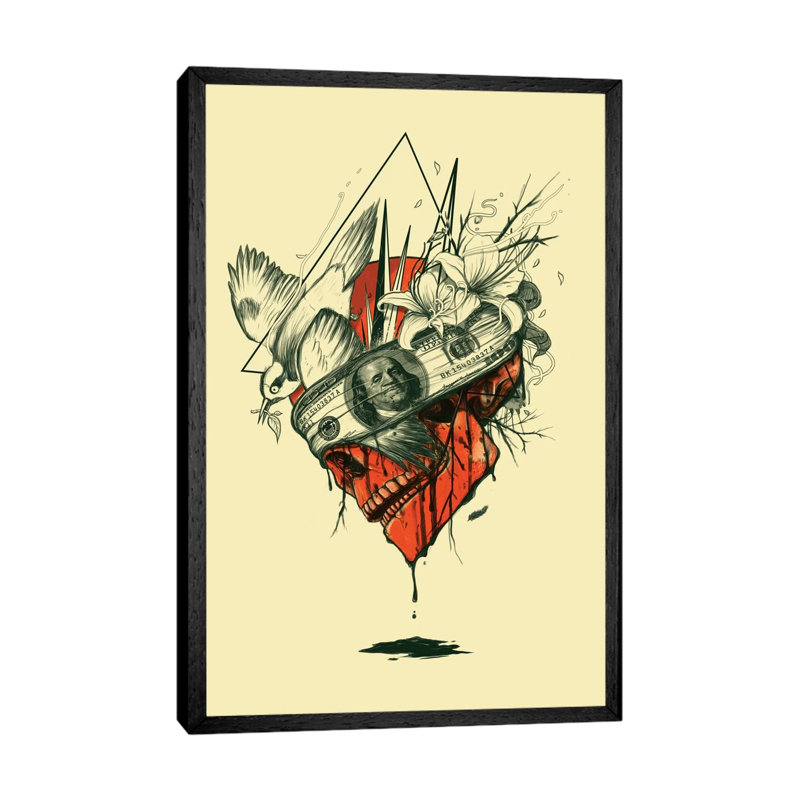Blind by Nicebleed - Print on Canvas, 101.6cm H x 66.04cm W x 3.81cm D, Black Framed