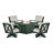 Braxton 5-Piece Deep Seating Swivel Conversation Set with Fire Pit Table-128126263-128126270