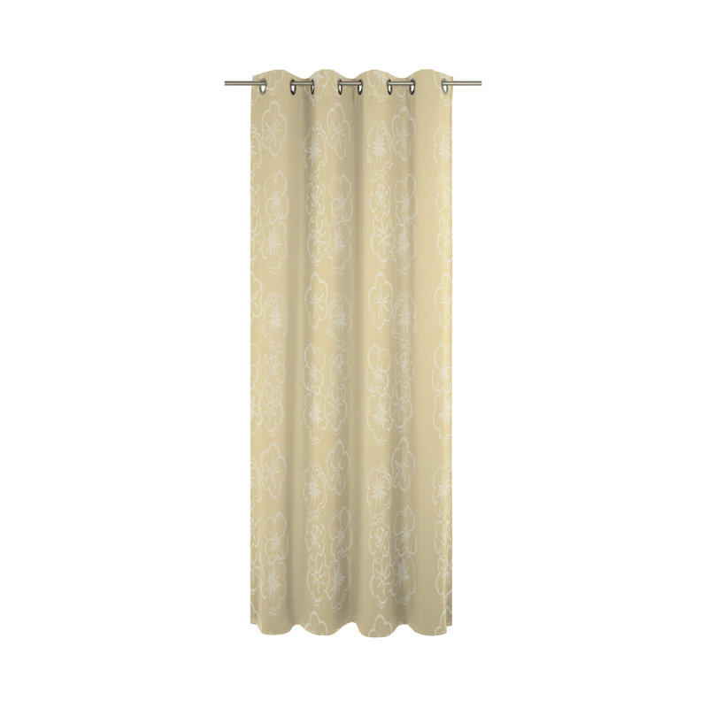 Pasadena Eyelet Room Darkening Curtain, 132 W x 245 D cm, Sand
