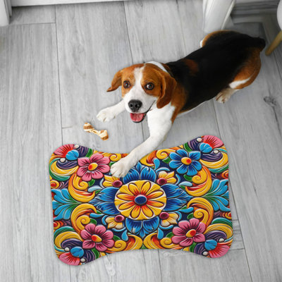 Tapis mexicains à motif d'os 1 pièce
