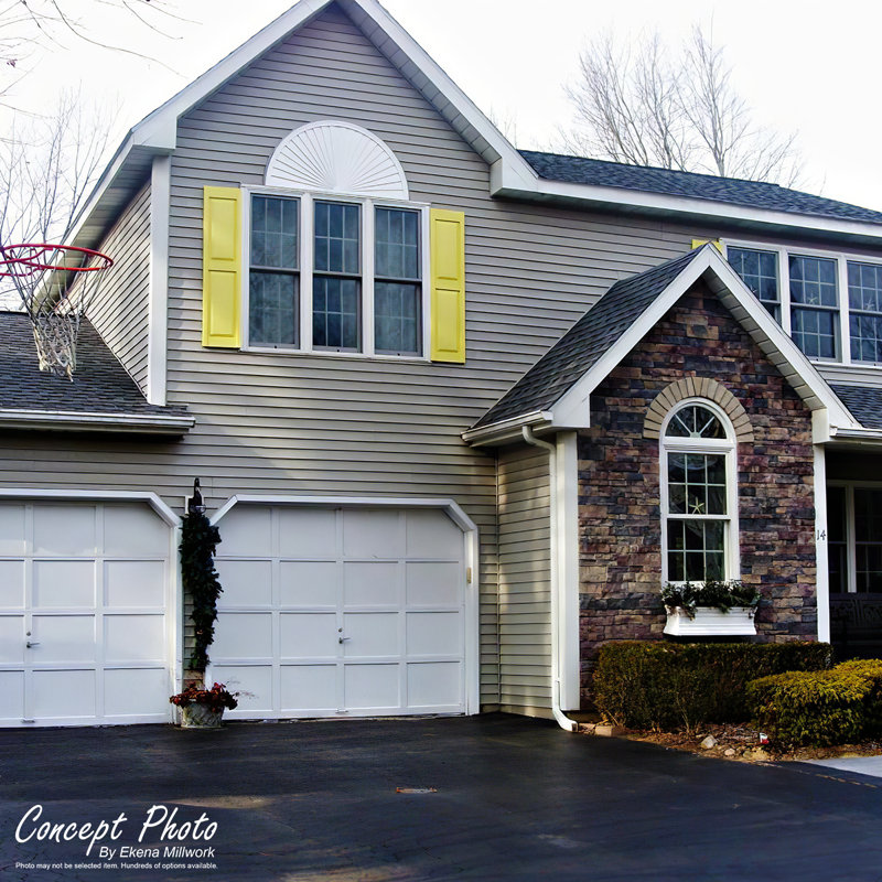 Ekena Millwork 68-1/8 in. x 6-1/8 in. x 17-3/8 in. Elliptical Sunburst with Trim Pediment