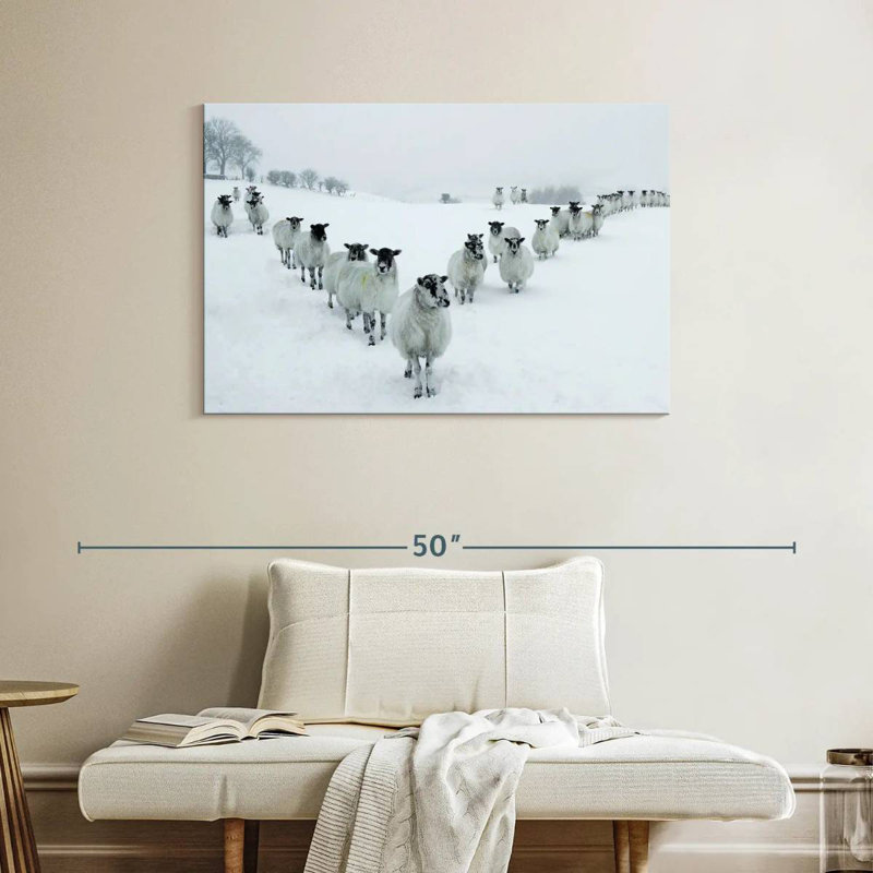 Brampt Winter Sheep, 26" H x 39" W