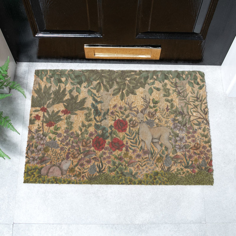 Zuniga Non-Slip Floral Outdoor Doormat
