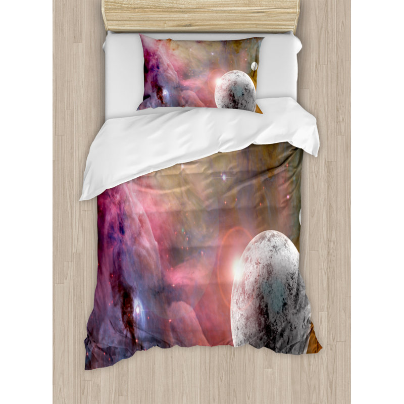 Modern & Contemporary Polyester Duvet Cover, Twin Duvet Cover + 1 Pillow Sham