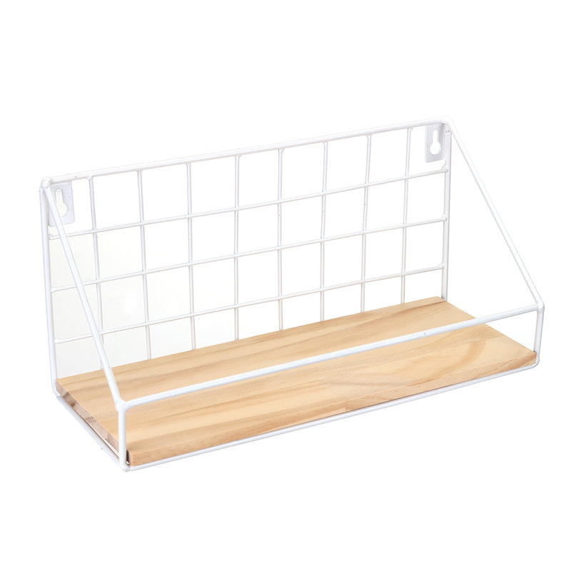 Wood Bracket Shelf, 14.48cm H x 28.98cm W x 11cm D, White
