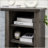 Mantel Stone TV Media Stand With With Faux Stacked Stone Surround, Modern Entertainment Console With Open Storage Space,Grey, 58.31"W*15.39"D*26.06"H-71520664