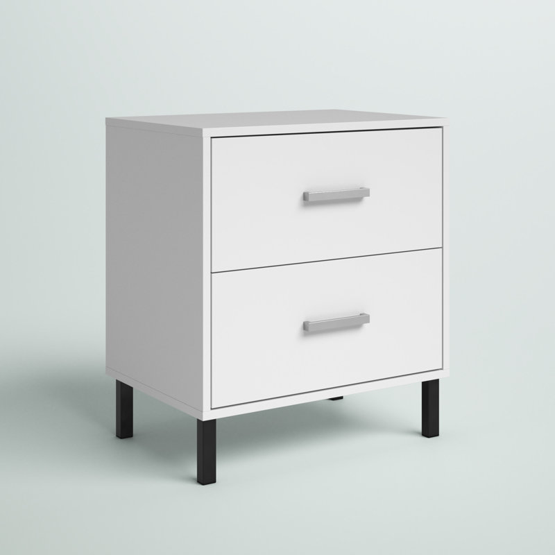 Alexei 21.7'' W Particle Board / Chipboard Nightstand, White