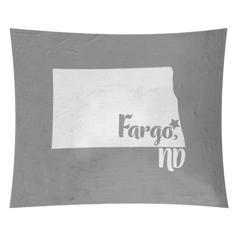 Tapisserie Fargo North Dakota, H 27,5 po x l 37,5 po, Gris