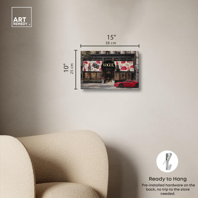 «Maquillage Storefront», reproduction d'art sur toile par Art Remedy, galerie tendue, 15 x 10, H 10 po x l 15 po