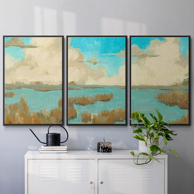 «Fripp Island Water II» - Toile encadrée à pièces multiples