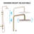 10 Inch Round Wall Mounted Rainfall Shower System with Handheld Sprayer, Brushed Gold-126019297