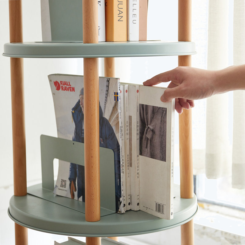 Storage Shelf, 360° Rotating Bookshelf, 3 Tier Bookcase W/ Large-Capacity Storage Space, Multifunctional Storage Rack, Compact Design, Standing Shelf For Living Room, Bedroom, Study Room, Kitchen