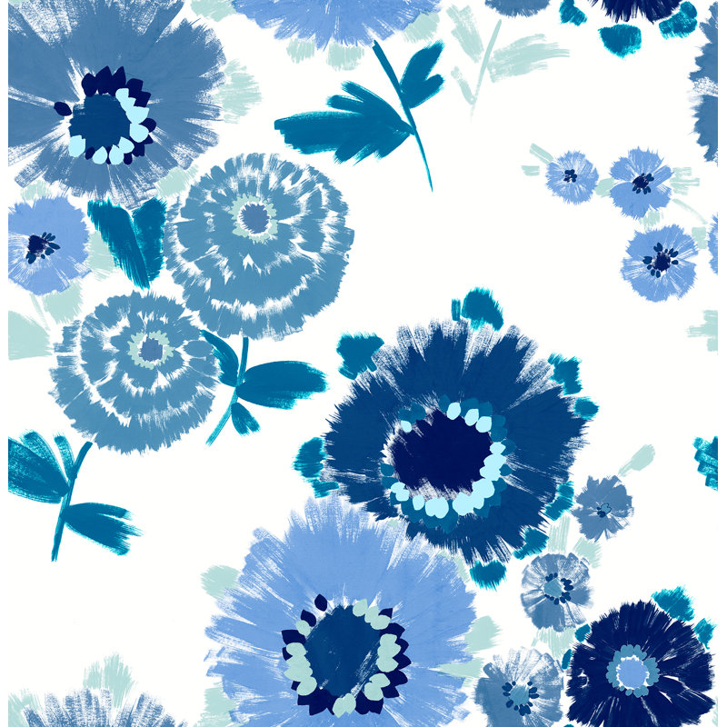 Rouleau de papier peint L 33 pi x l 20,5 po, Bleu