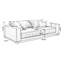 Causeuse-coussin standard en cuir véritable blanc crème-558213248-558213311