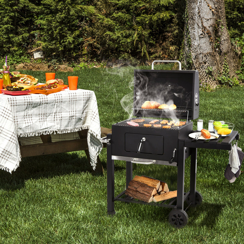 Dakota Fields Tatums 121cm W Barrel Charcoal Grill