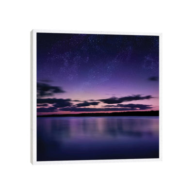 Tranquil Lake Against Starry Sky, Russia 1 Piece Wall Art on Canvas