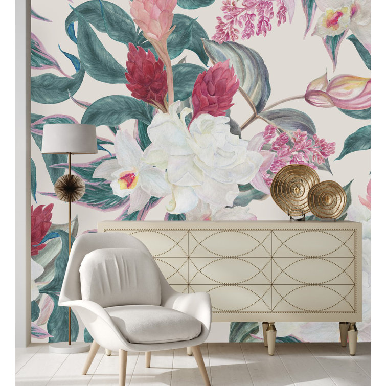 Red Barrel Studio® Hollymarie Peel & Stick Floral Wallpaper - Wayfair ...