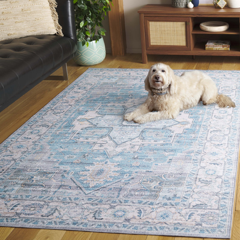 Tapis Samanthajean avec envers antidérapant, Rectangle de 5 pi x 8 pi