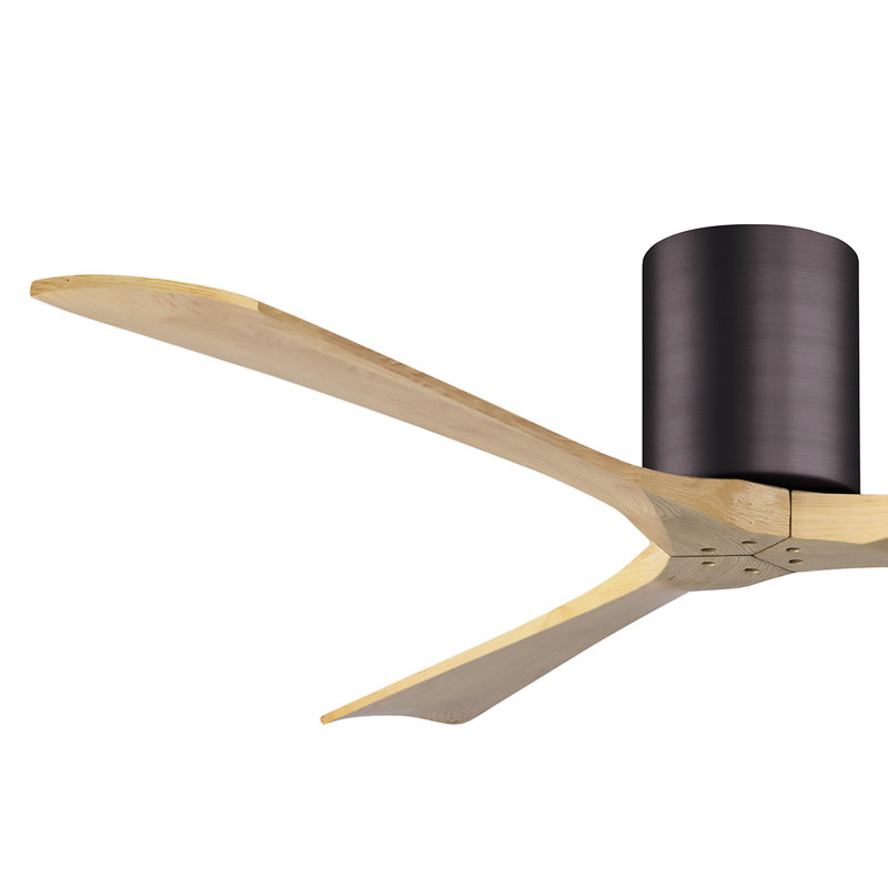 Ventilateur de plafond à 3 pales Olivier, Bronze brossé, Ton érable clair, 60"