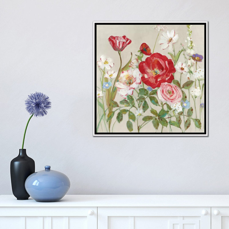 «Garden Menagerie I» par Sally Swatland - reproduction d'art, White Framed, Pas de tapis, H 18 po x l 18 po x 1,5 po