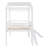 Twin Size House Loft Bed with Slide, Ladder, Blackboard & Roof Light Strip for Kids Bedroom-348835347